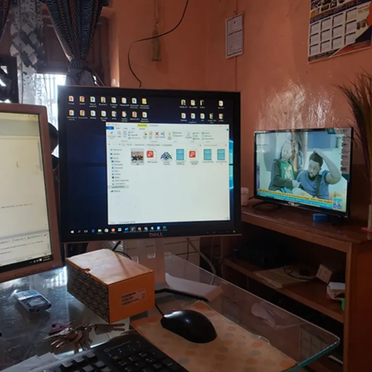 Emmanuel working on a project